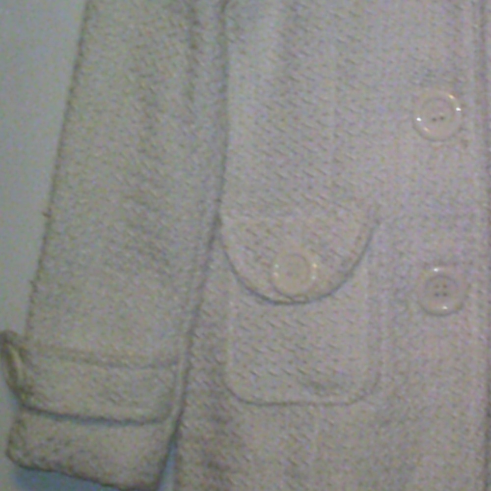Ladies White Waffle style Fashion Coat.